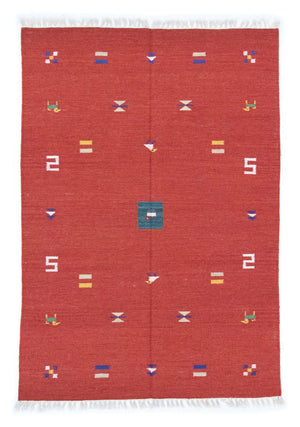 Kelim tapijt - Trendy - 200 x 140 cm - rood