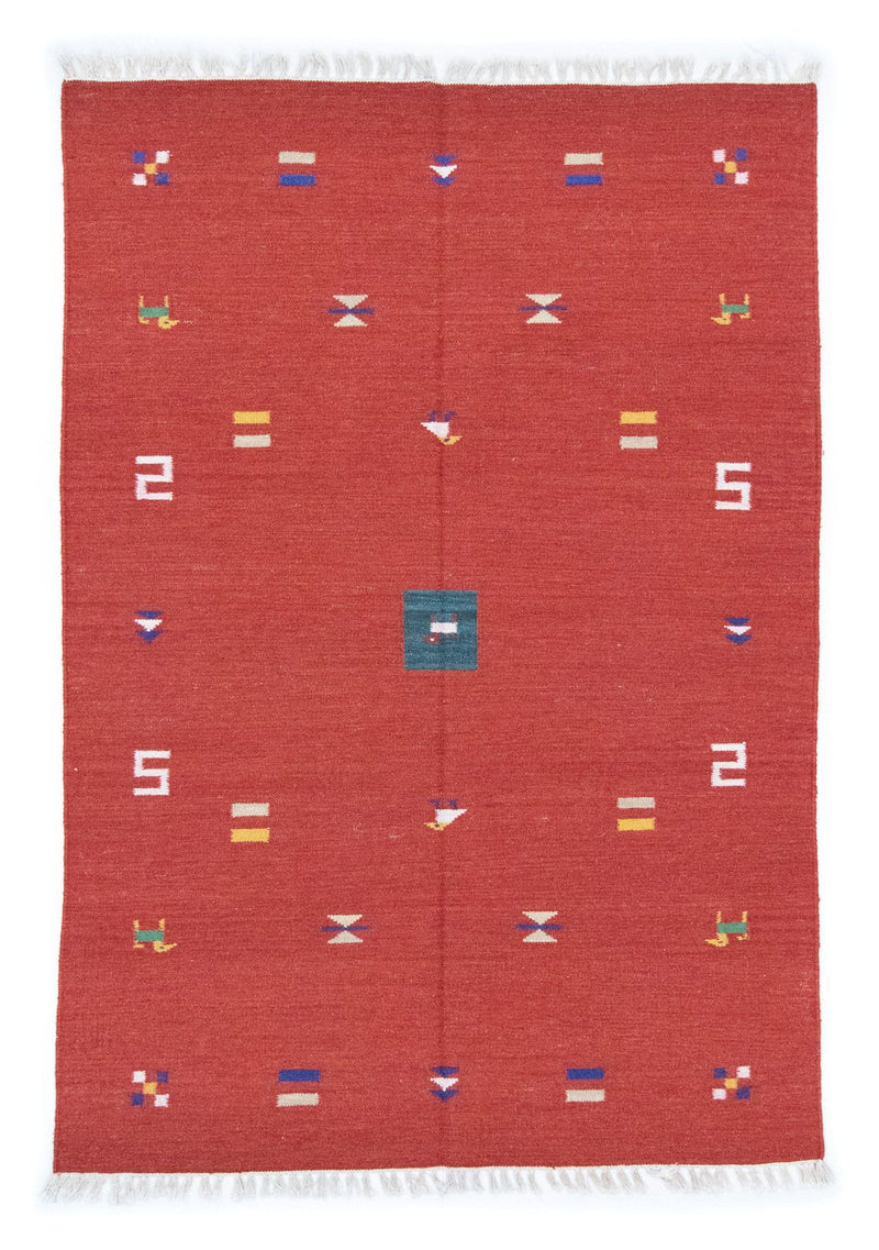 Kelim tapijt - Trendy - 200 x 140 cm - rood