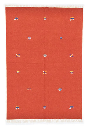Kelim tapijt - Trendy - 200 x 140 cm - oranje