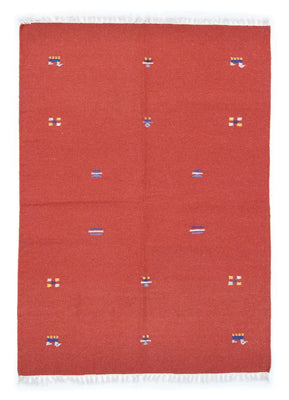 Kelim tapijt - Trendy - 200 x 140 cm - rood