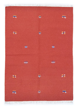 Kelim tapijt - Trendy - 200 x 140 cm - rood