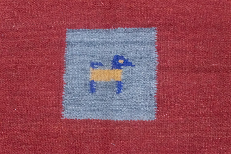 Kelim tapijt - Trendy - 200 x 140 cm - rood