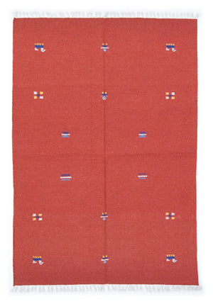 Kelim tapijt - Trendy - 200 x 140 cm - rood