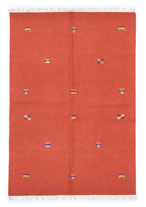 Kelim tapijt - Trendy - 200 x 140 cm - oranje