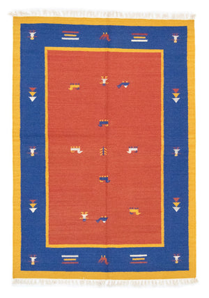Kelim tapijt - Trendy - 200 x 140 cm - oranje