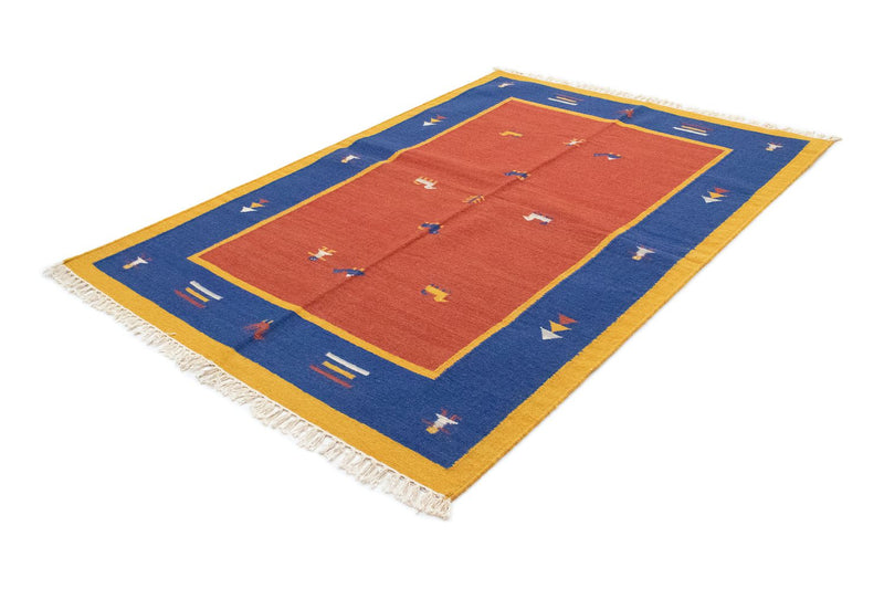 Kelim tapijt - Trendy - 200 x 140 cm - oranje