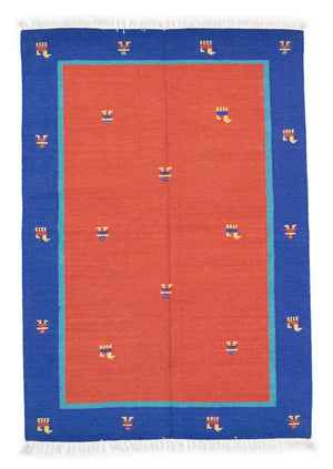 Kelim tapijt - Trendy - 200 x 140 cm - oranje