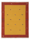 Moderne kilim Tapijt - Wollen tapijt - Rechthoekig / Mosterdgeel / 170 x 240 cm Rechthoekig