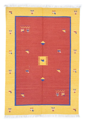 Kelim tapijt - Trendy - 200 x 140 cm - oranje