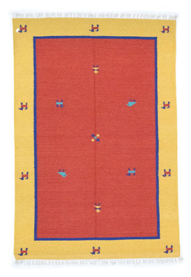 Kelim tapijt - Trendy - 200 x 140 cm - oranje