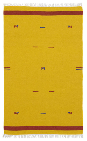 Kelim tapijt - Trendy - 180 x 120 cm - geel