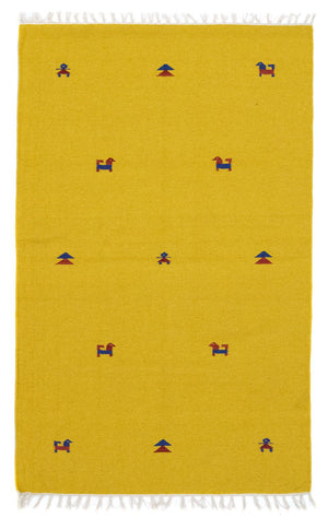 Kelim tapijt - Trendy - 180 x 120 cm - geel