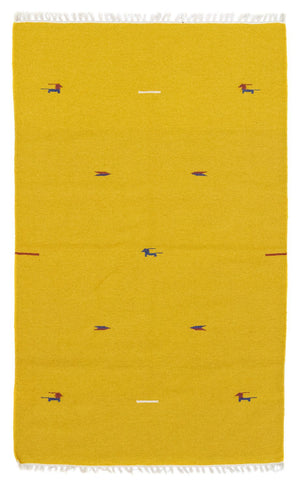 Kelim tapijt - Trendy - 180 x 120 cm - geel