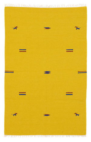 Kelim tapijt - Trendy - 180 x 120 cm - geel