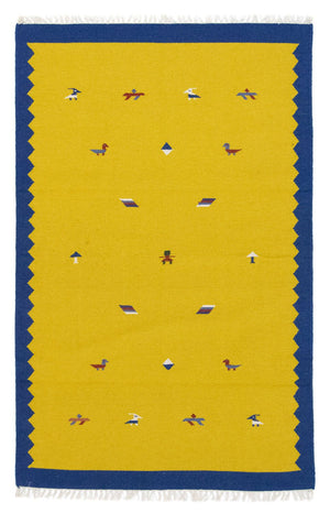 Kelim tapijt - Trendy - 180 x 120 cm - geel