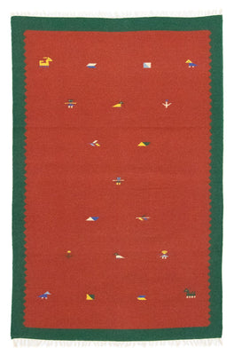 Kelim tapijt - Trendy - 180 x 120 cm - rood