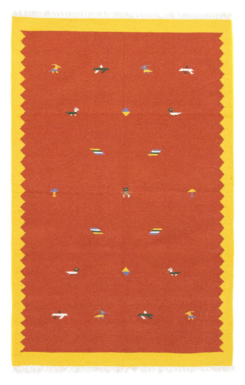 Kelim tapijt - Trendy - 180 x 120 cm - oranje