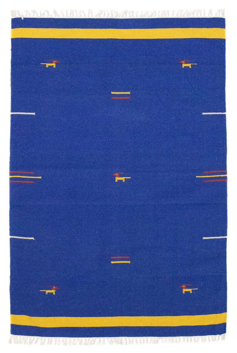 Kelim tapijt - Trendy - 180 x 120 cm - blauw