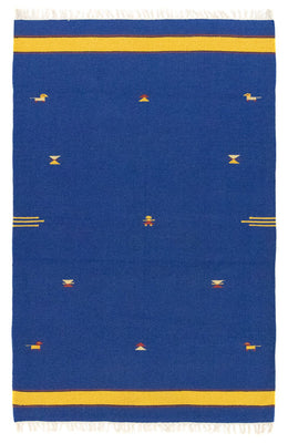 Kelim tapijt - Trendy - 180 x 120 cm - blauw