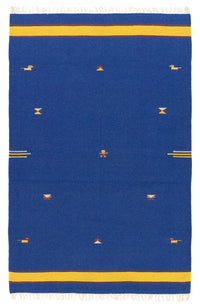 Kelim tapijt - Trendy - 180 x 120 cm - blauw