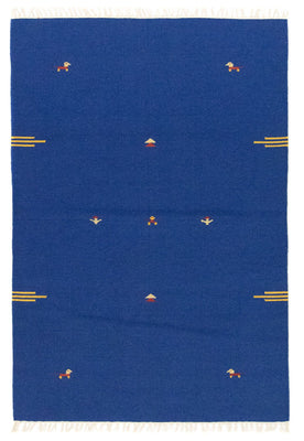 Kelim tapijt - Trendy - 180 x 120 cm - blauw
