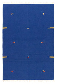 Kelim tapijt - Trendy - 180 x 120 cm - blauw