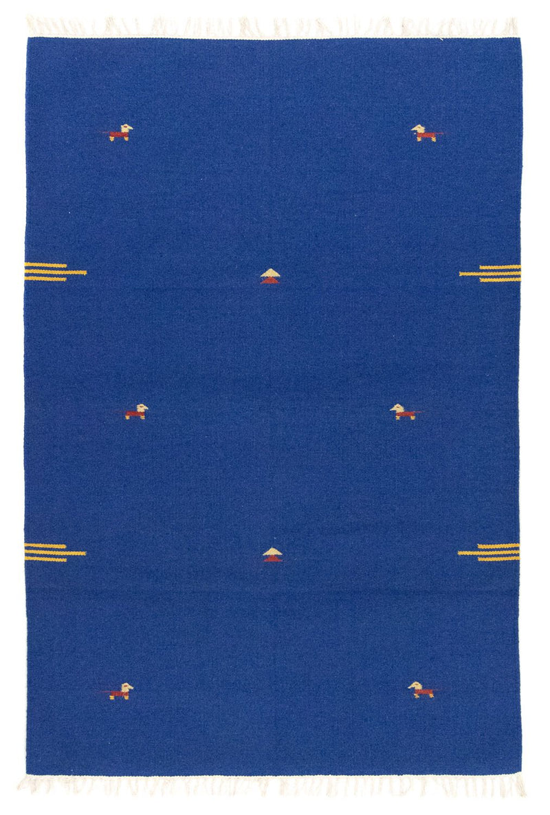 Kelim tapijt - Trendy - 180 x 120 cm - blauw