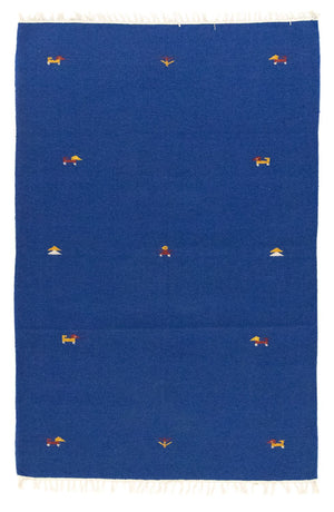 Kelim tapijt - Trendy - 180 x 120 cm - blauw