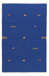 Kelim tapijt - Trendy - 180 x 120 cm - blauw