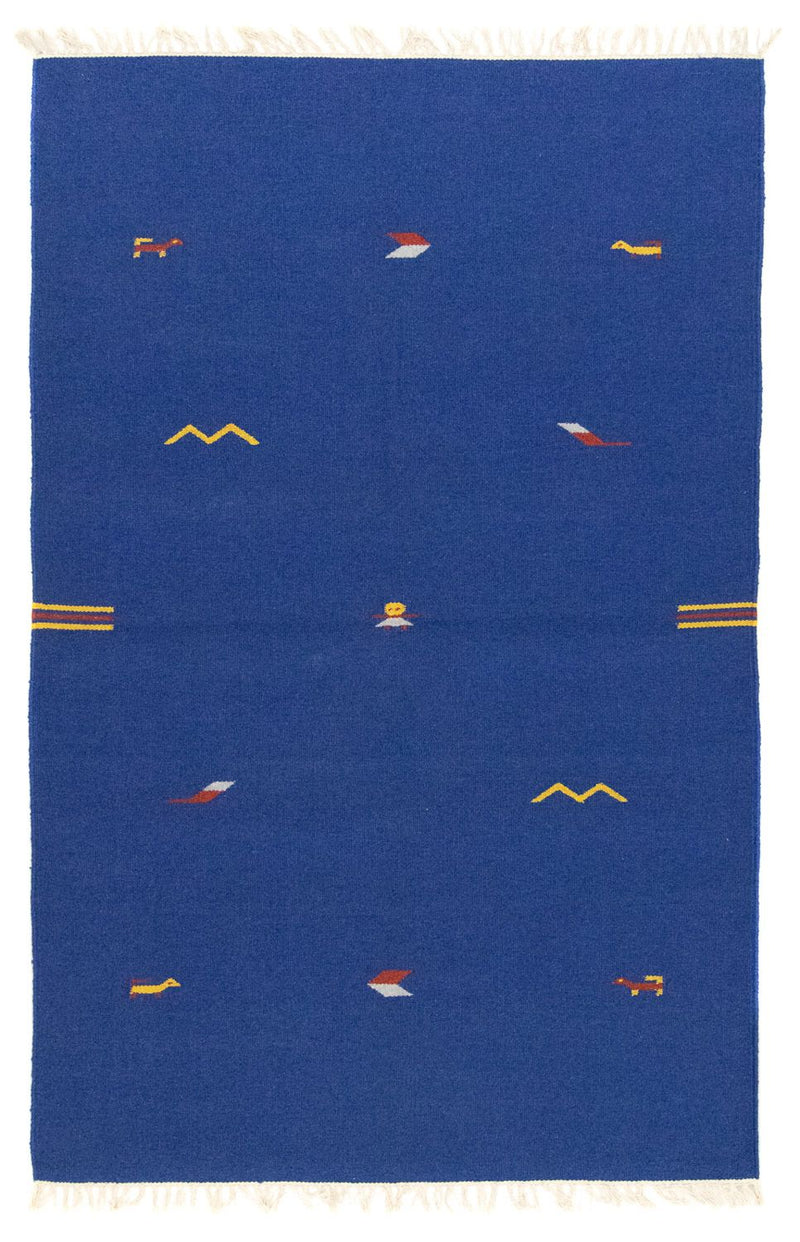 Kelim tapijt - Trendy - 180 x 120 cm - blauw