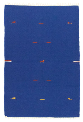 Kelim tapijt - Trendy - 180 x 120 cm - blauw