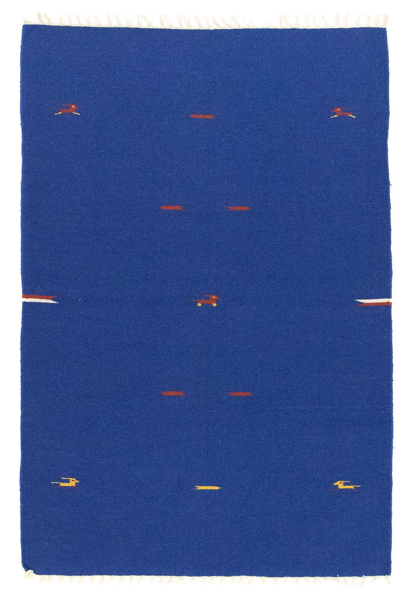 Kelim tapijt - Trendy - 180 x 120 cm - blauw