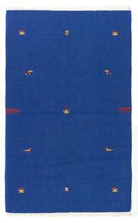 Kelim tapijt - Trendy - 180 x 120 cm - blauw