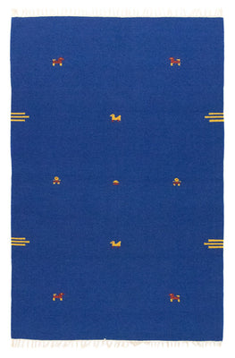 Kelim tapijt - Trendy - 180 x 120 cm - blauw