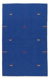 Kelim tapijt - Trendy - 180 x 120 cm - blauw