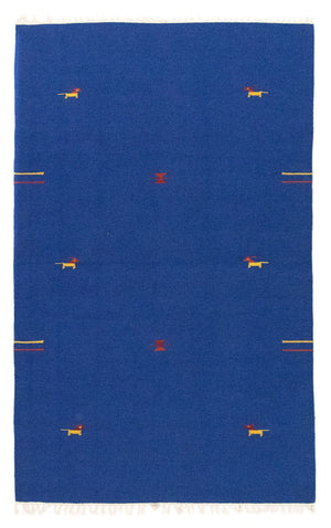 Kelim tapijt - Trendy - 180 x 120 cm - blauw