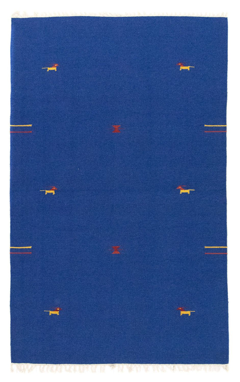 Kelim tapijt - Trendy - 180 x 120 cm - blauw