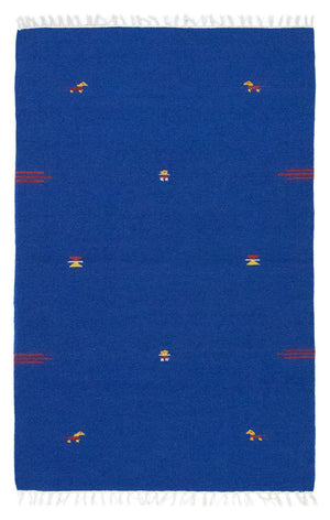 Kelim tapijt - Trendy - 180 x 120 cm - blauw