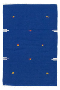 Kelim tapijt - Trendy - 180 x 120 cm - blauw