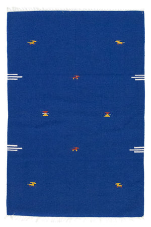 Kelim tapijt - Trendy - 180 x 120 cm - blauw