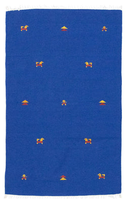 Kelim tapijt - Trendy - 180 x 120 cm - blauw