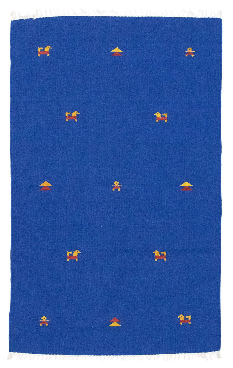 Kelim tapijt - Trendy - 180 x 120 cm - blauw