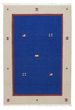 Kelim tapijt - Trendy - 180 x 120 cm - blauw