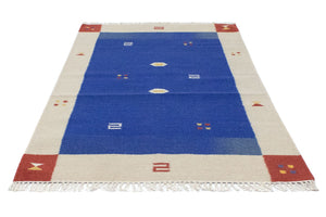 Kelim tapijt - Trendy - 180 x 120 cm - blauw