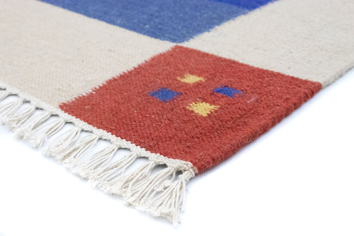 Kelim tapijt - Trendy - 180 x 120 cm - blauw