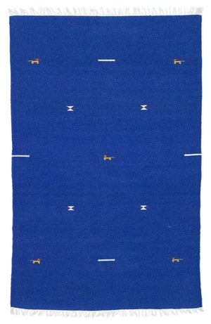 Kelim tapijt - Trendy - 180 x 120 cm - blauw