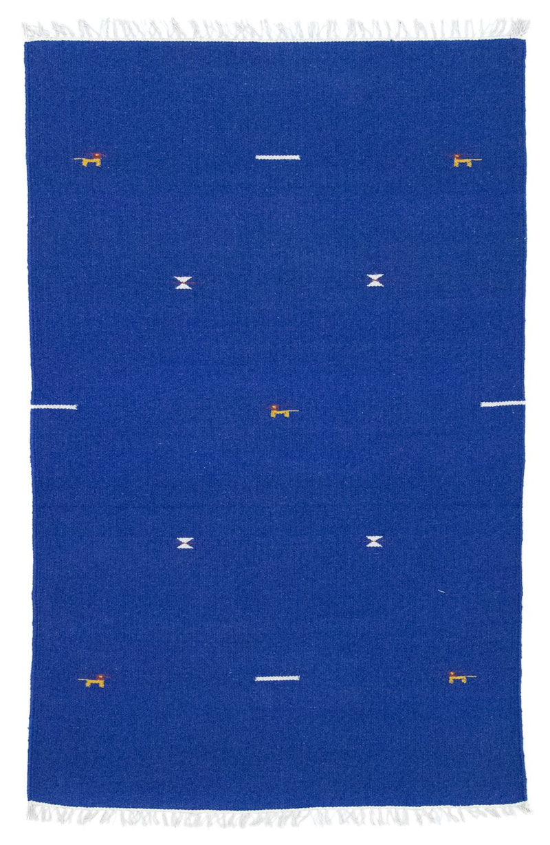 Kelim tapijt - Trendy - 180 x 120 cm - blauw