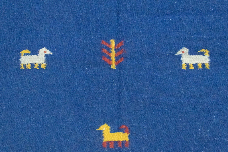 Kelim tapijt - Trendy - 200 x 140 cm - blauw