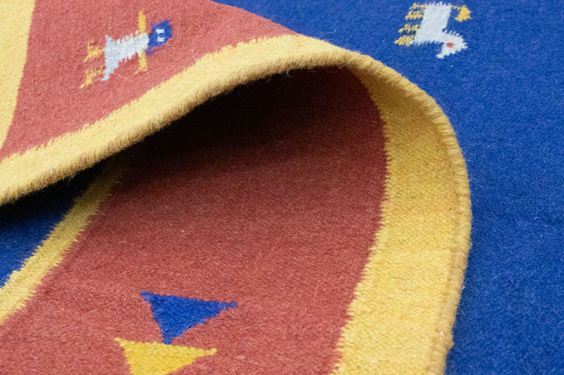 Kelim tapijt - Trendy - 200 x 140 cm - blauw