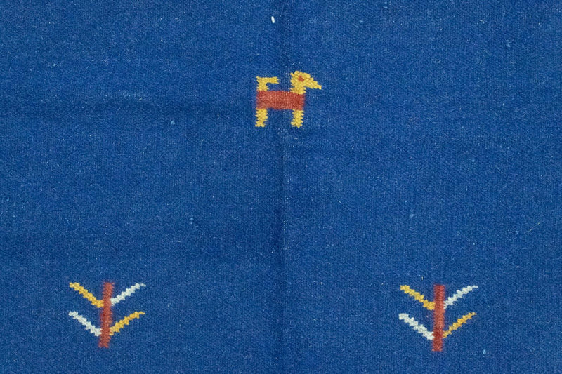 Kelim tapijt - Trendy - 200 x 140 cm - blauw